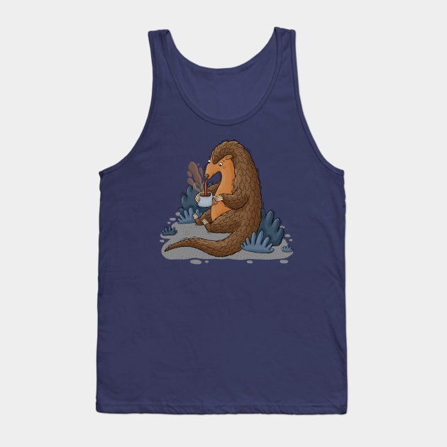 Coffee Pangolin Tank Top by Tania Tania